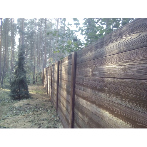 Ogrodzenie model deska  dwustronna faktura kolor czekolada impregnowana 2m wys.
